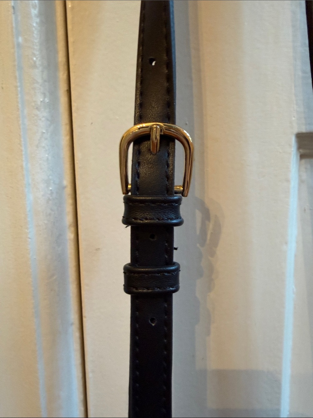 Forever 21 Black Faux-Leather Crossbody Vanity Bag with Gold Hardware - Picture 5 of 12